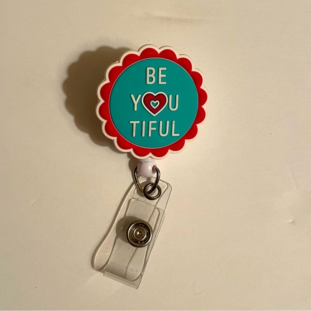 Be You Tiful Red and Teal Key Holder x2